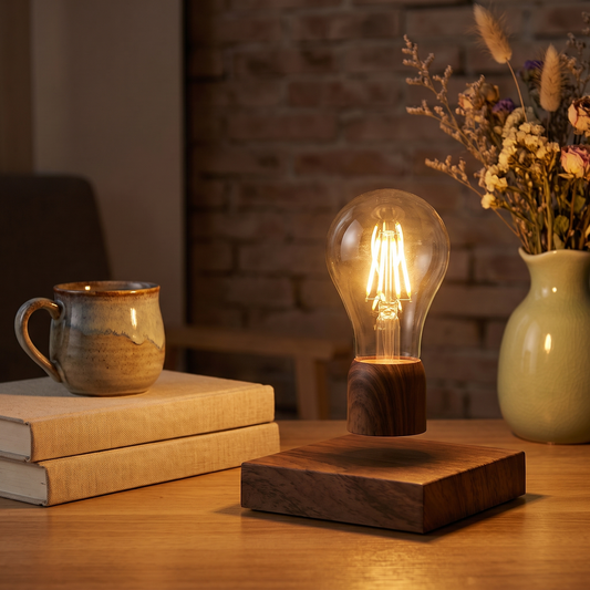Floating Magnetic Levitation LED Lamp – 360° Touch-Control Desk Light | Homestead Shelf